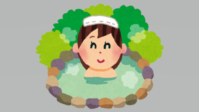 イヌ専用の貸し切り温泉でゆっくり…